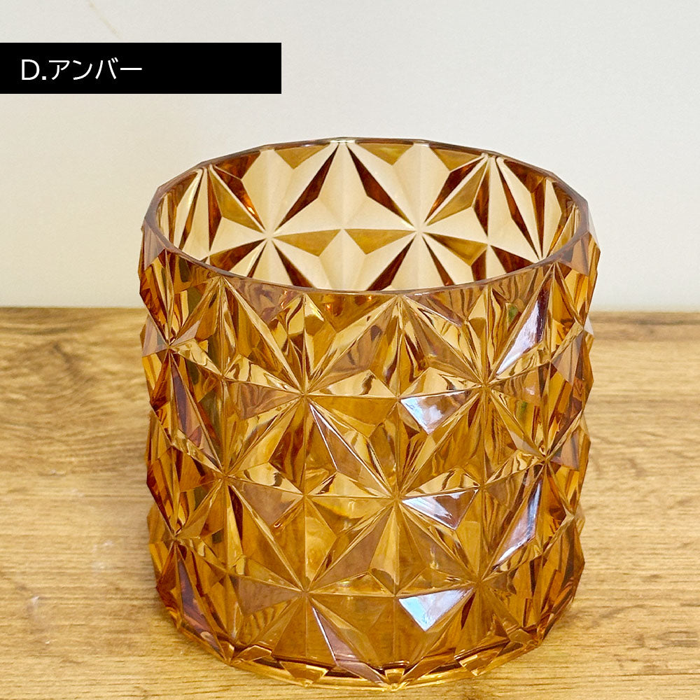 アクリルポット 3.5号 選べるカラー クリア ブラック ブルー アンバー ポット 鉢カバー