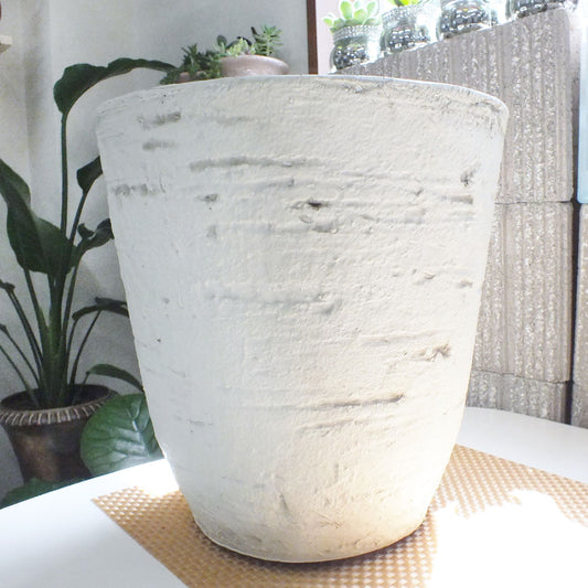 すてきな白鉢カバー 7号 合成樹脂(ファイバー入り) 軽い素材