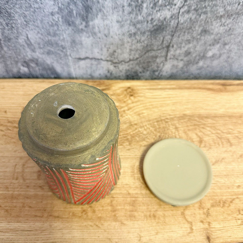 陶器鉢 3号 選べるデザイン陶器 ソーサー付 ブラウン レッド ブラック 送料無料