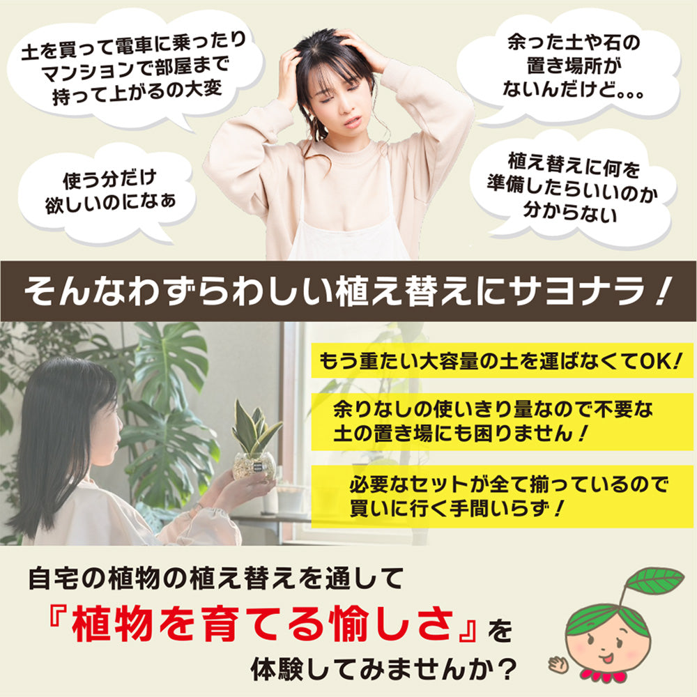 培養土 【容量が選べる】 植え替え土セット 選べる内容量 4号 5号 6号 7号 8号 9号 10号鉢用