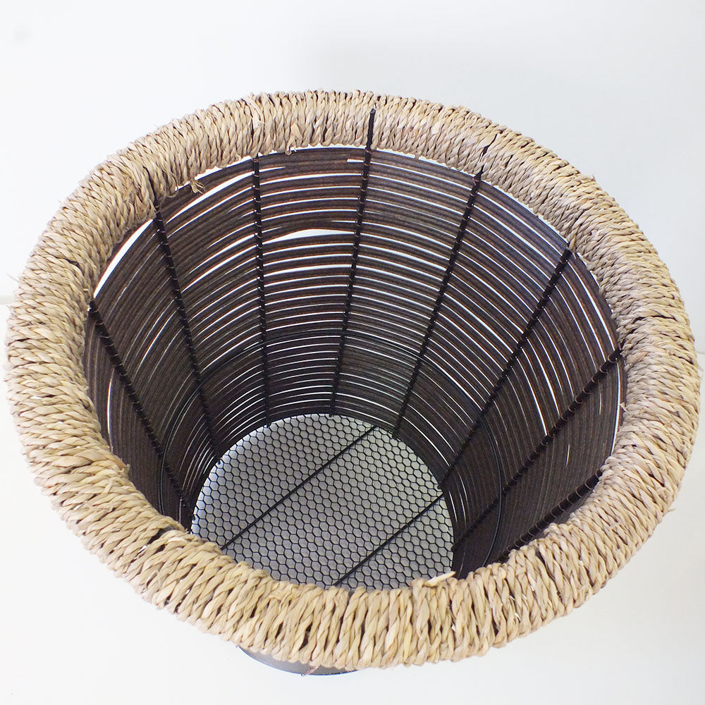 鉢カバー 茶かご ツートン 8号用