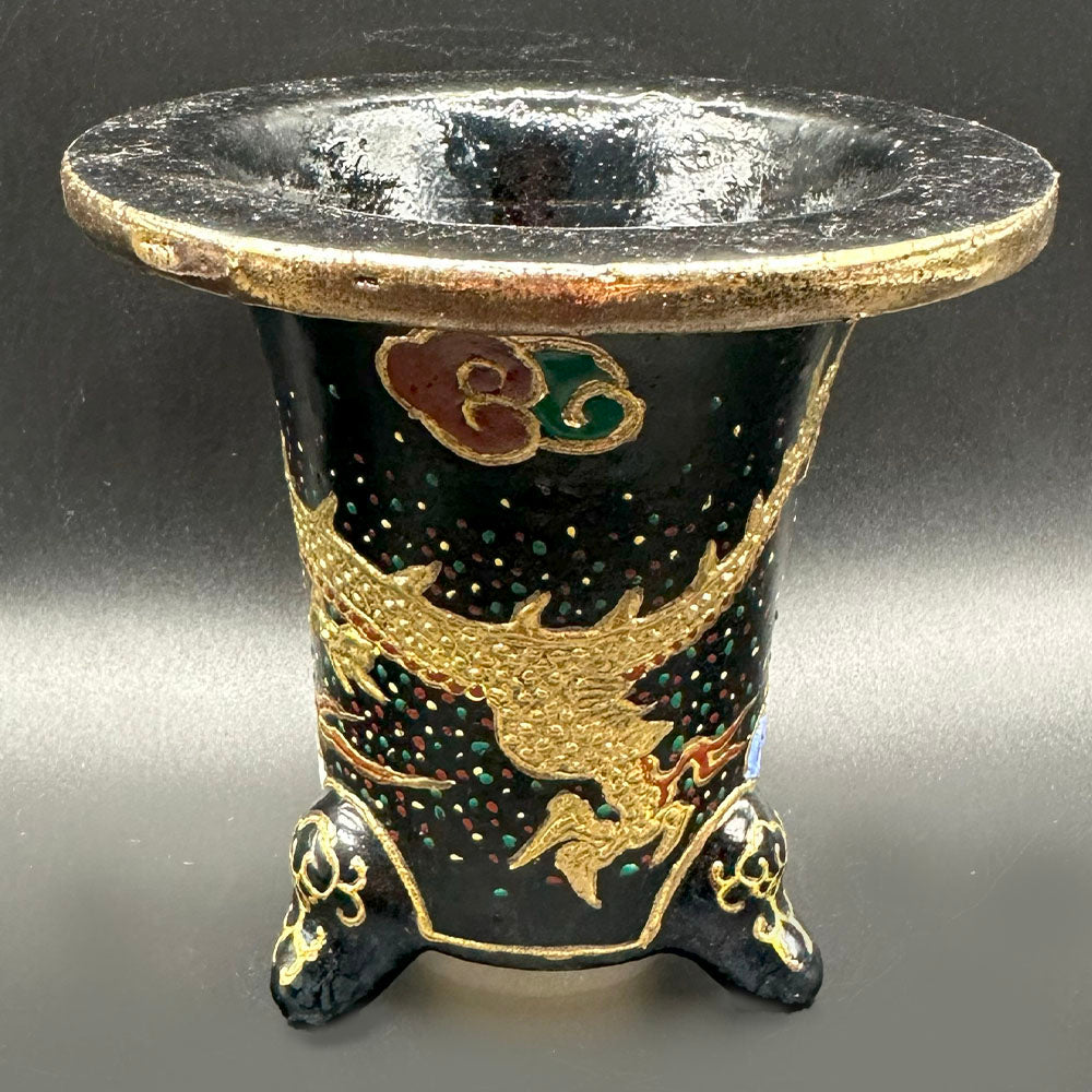 新品　楽焼　黒楽焼　鳳凰紋　作家物　落款あり 新品 楽焼 黒楽焼 鳳凰紋 作家物 落款あり