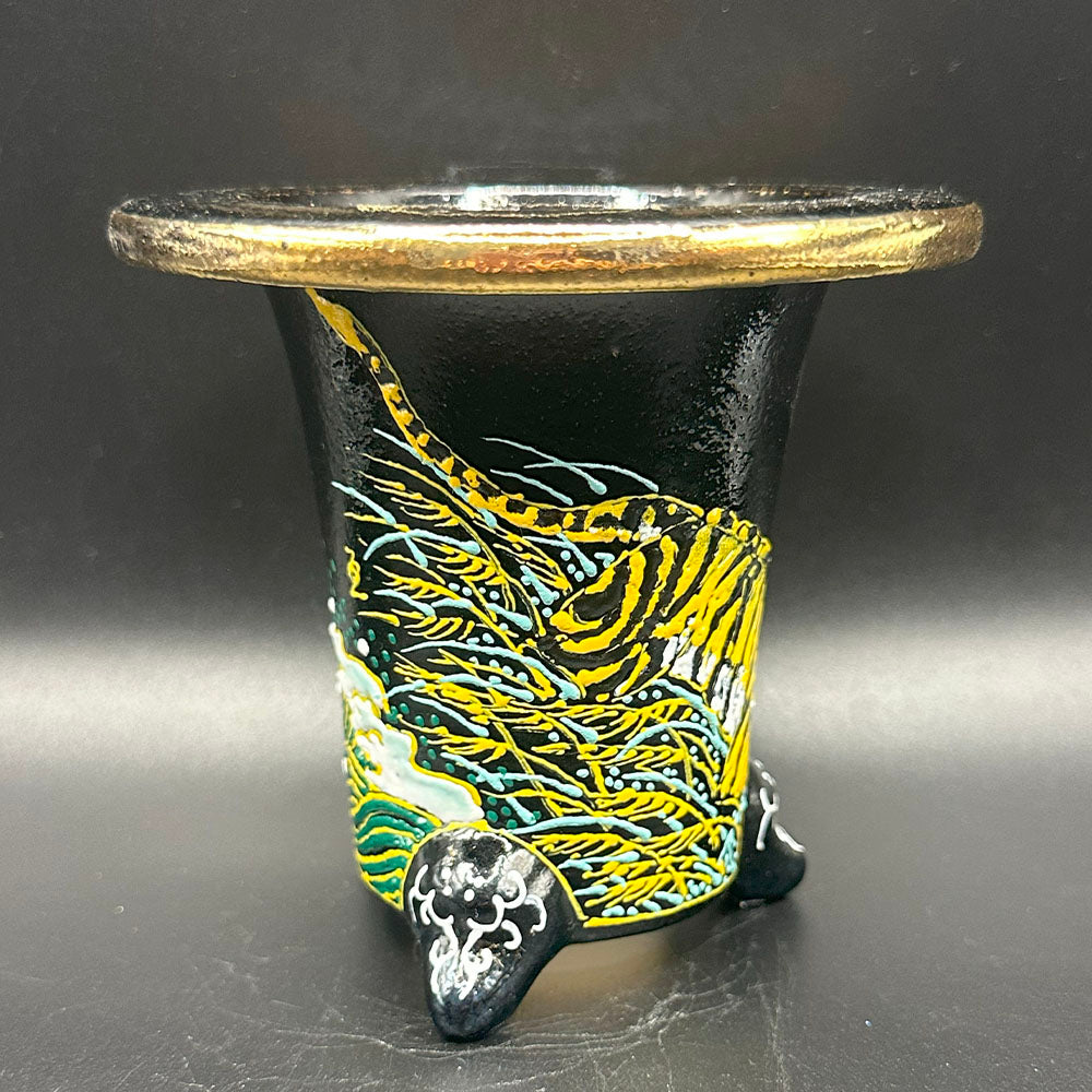 京楽焼 鉢 窯元 愛楽園 陶器鉢 [6] 虎 トラ 【1品1品手描きの為若干