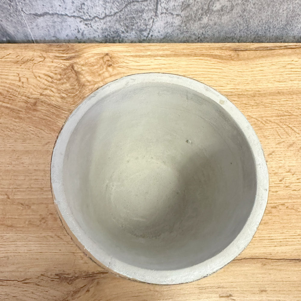 器 陶器 鉢カバー 3号 脚付き ブラウン ホワイト 送料無料 [SF1-110・DB60]