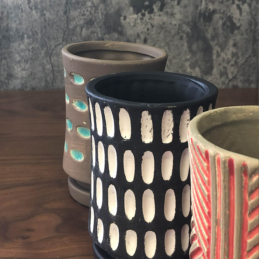 宝石のような観葉植物のお店 【Jewelry Plant】 陶器鉢 3号 デザイン