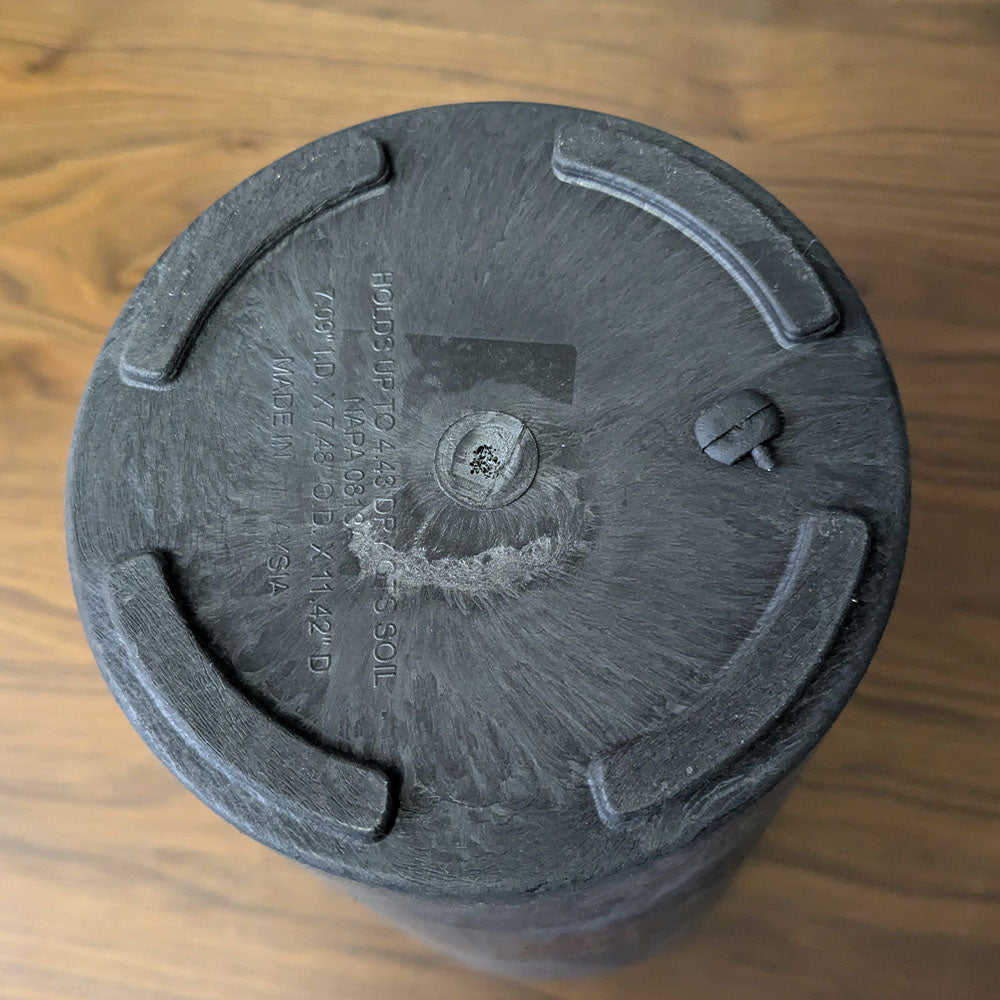 鉢 アートストーン トールラウンド 6号 H35cm ブラック 黒 鉢カバー 植木鉢 送料別